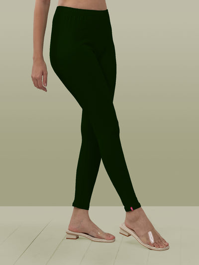 Green Ankle Length Leggings