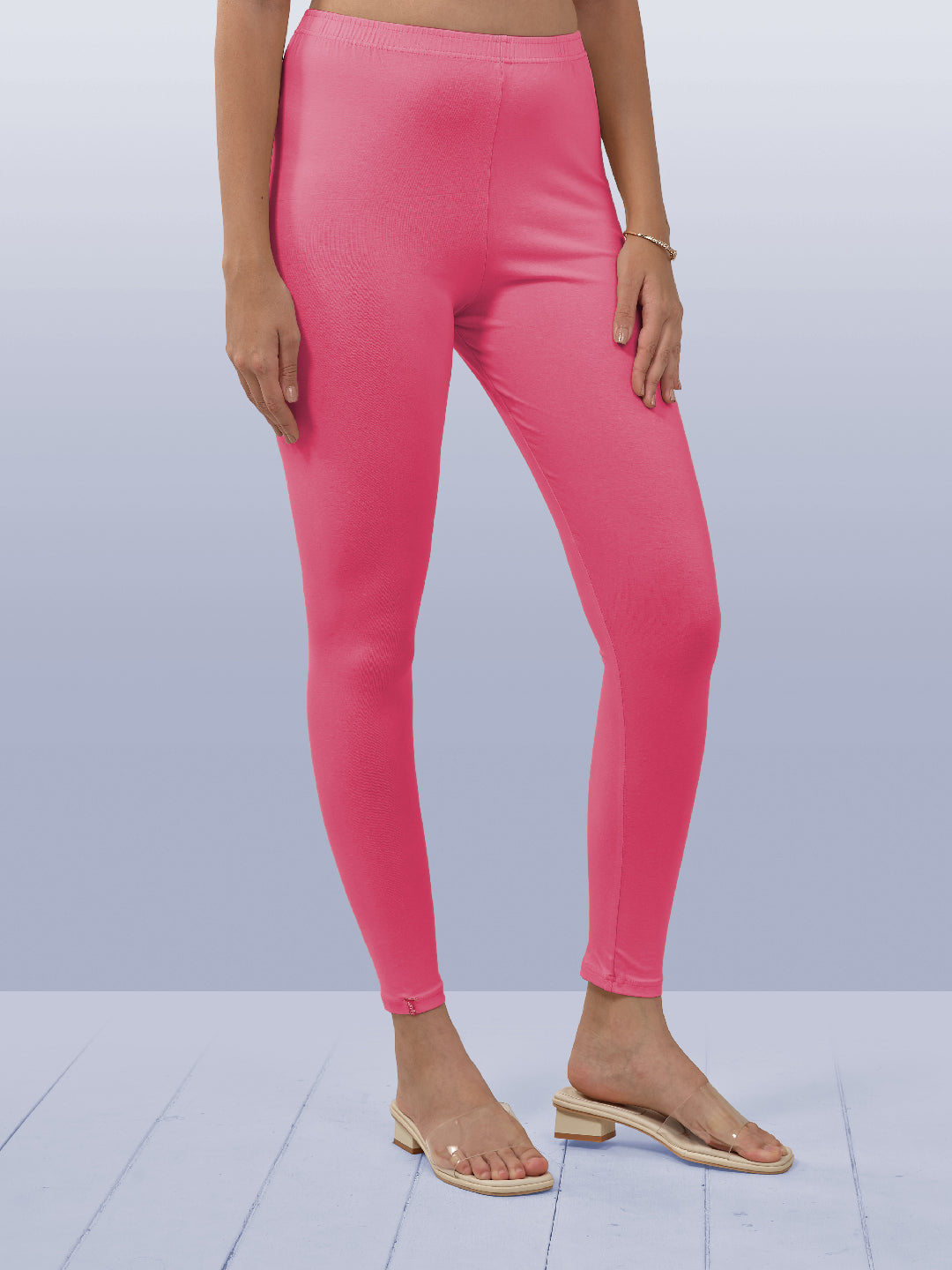 Pink Ankle Length Leggings