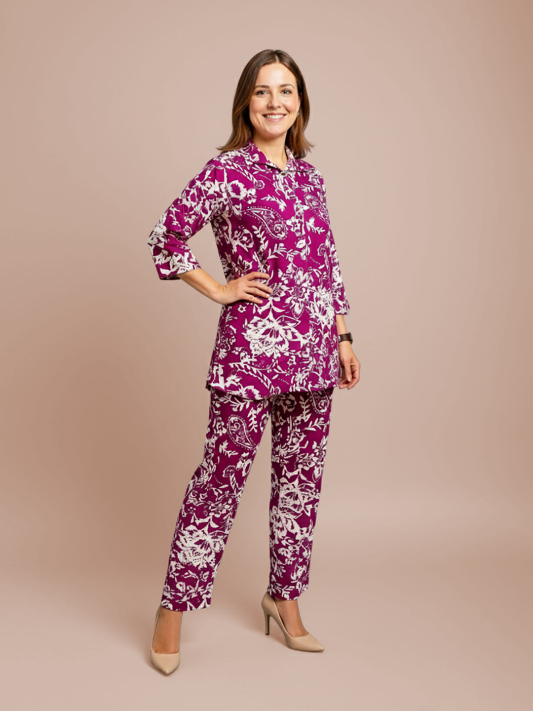 Lyra Women's Printed Premium Rayon B3 Co-ord Set