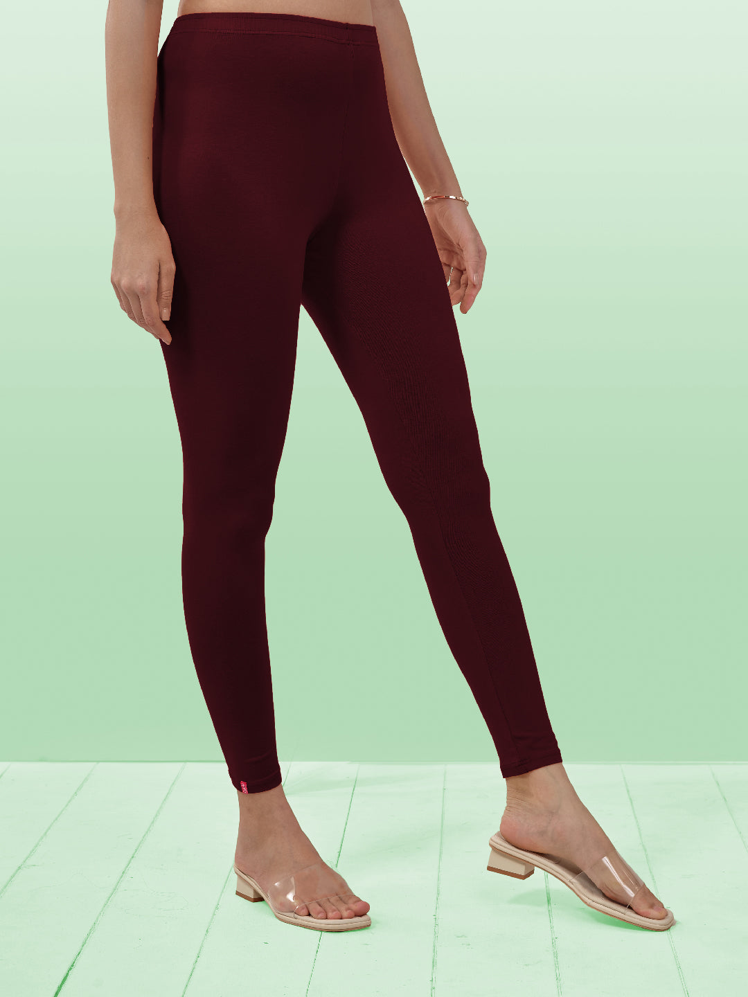 Dark Pink Ankle Length Leggings