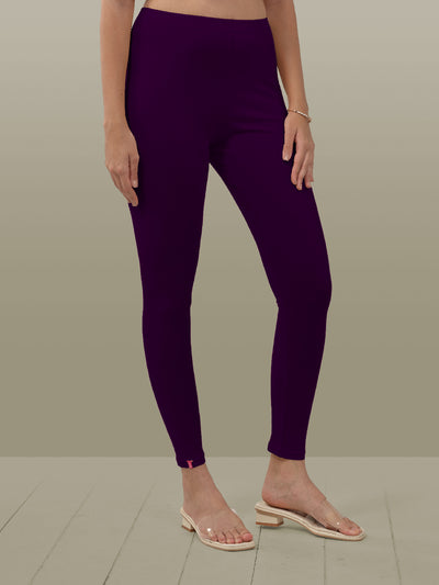 Purple Ankle Length Leggings