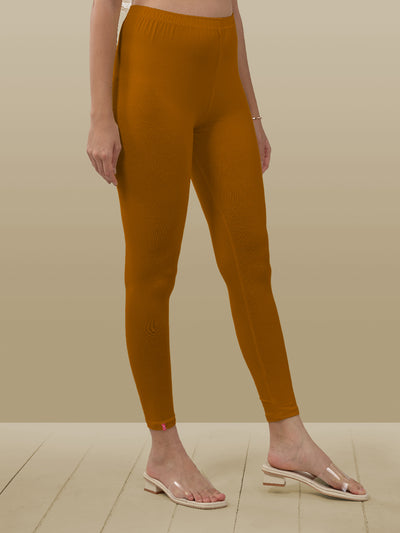 Orange Ankle Length Leggings