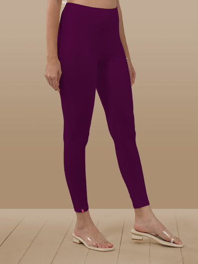 Purple Ankle Length Leggings