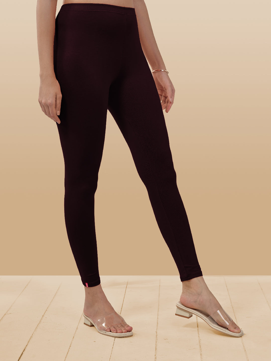 Maroon Ankle Length Leggings