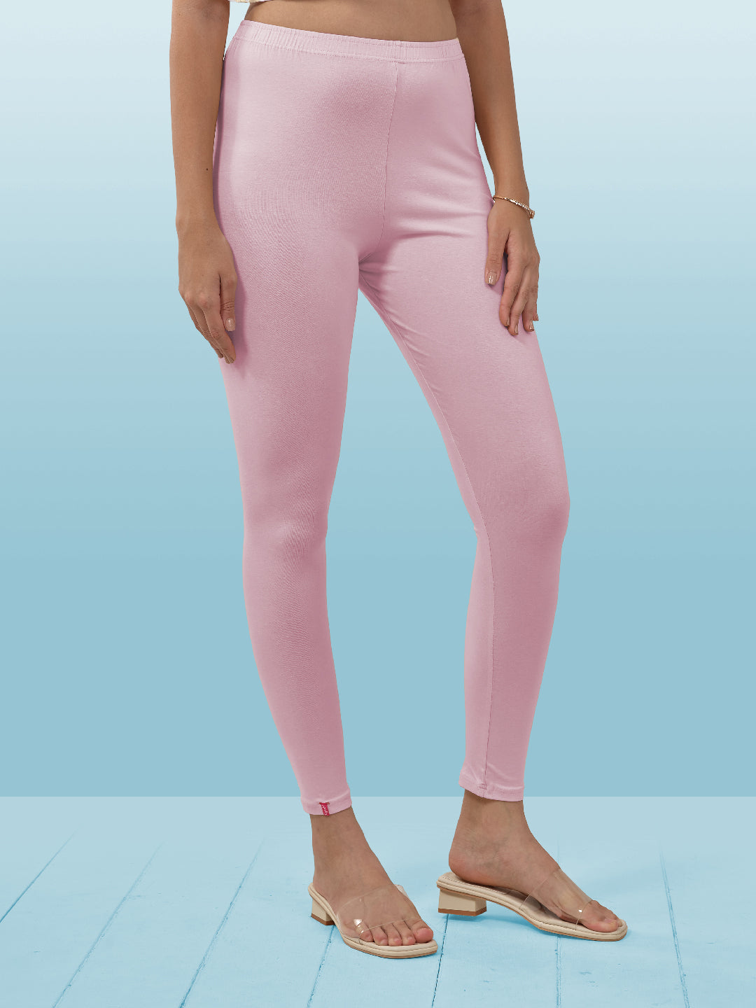 Pink Ankle Length Leggings