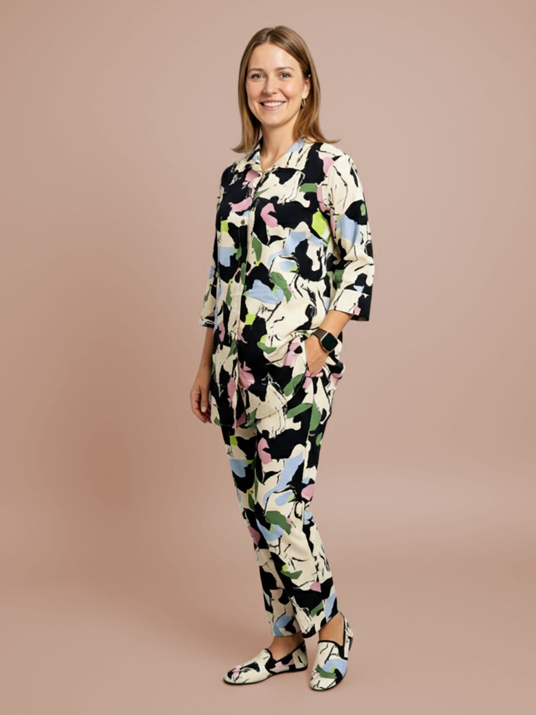 Lyra Women's Printed Premium Rayon B3 Co-ord Set