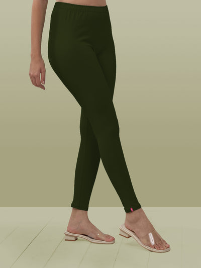 Olive Ankle Length Leggings