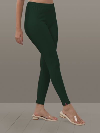 Green Ankle Length Leggings