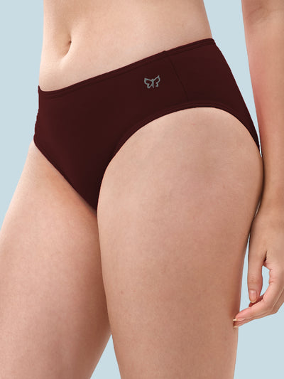 Solid Inner Elastic 4 Way Strech Hipster Assorted Color Panty #222