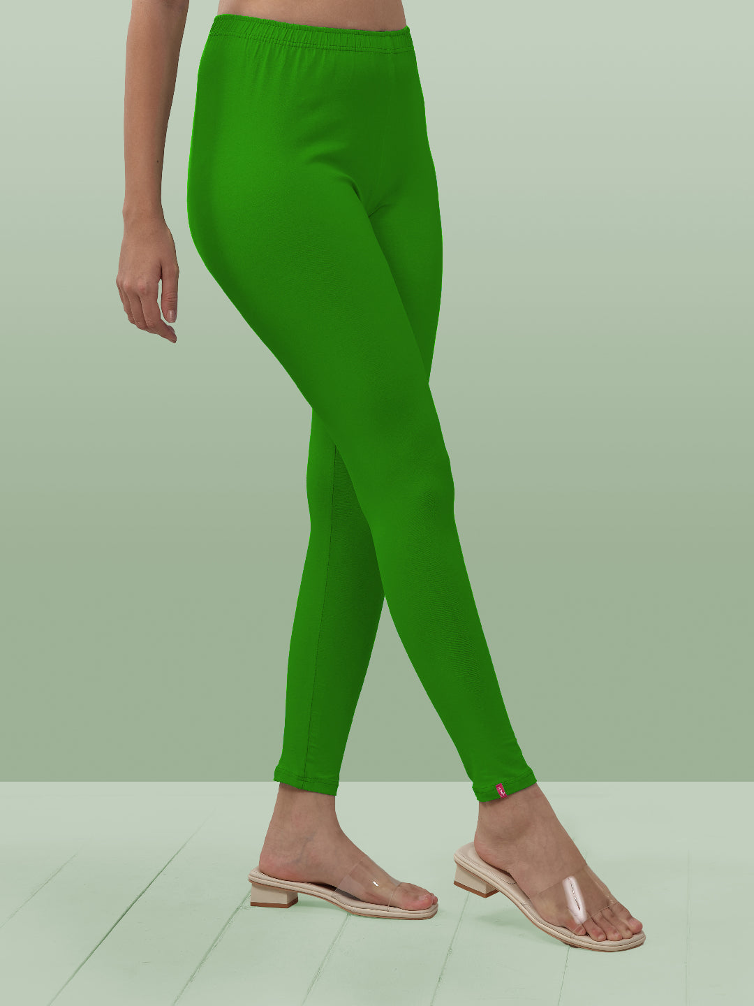 Green Ankle Length Leggings