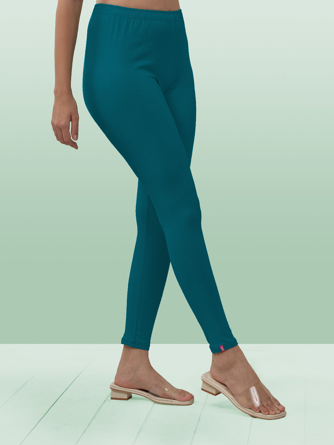 Blue Green Ankle Length Leggings