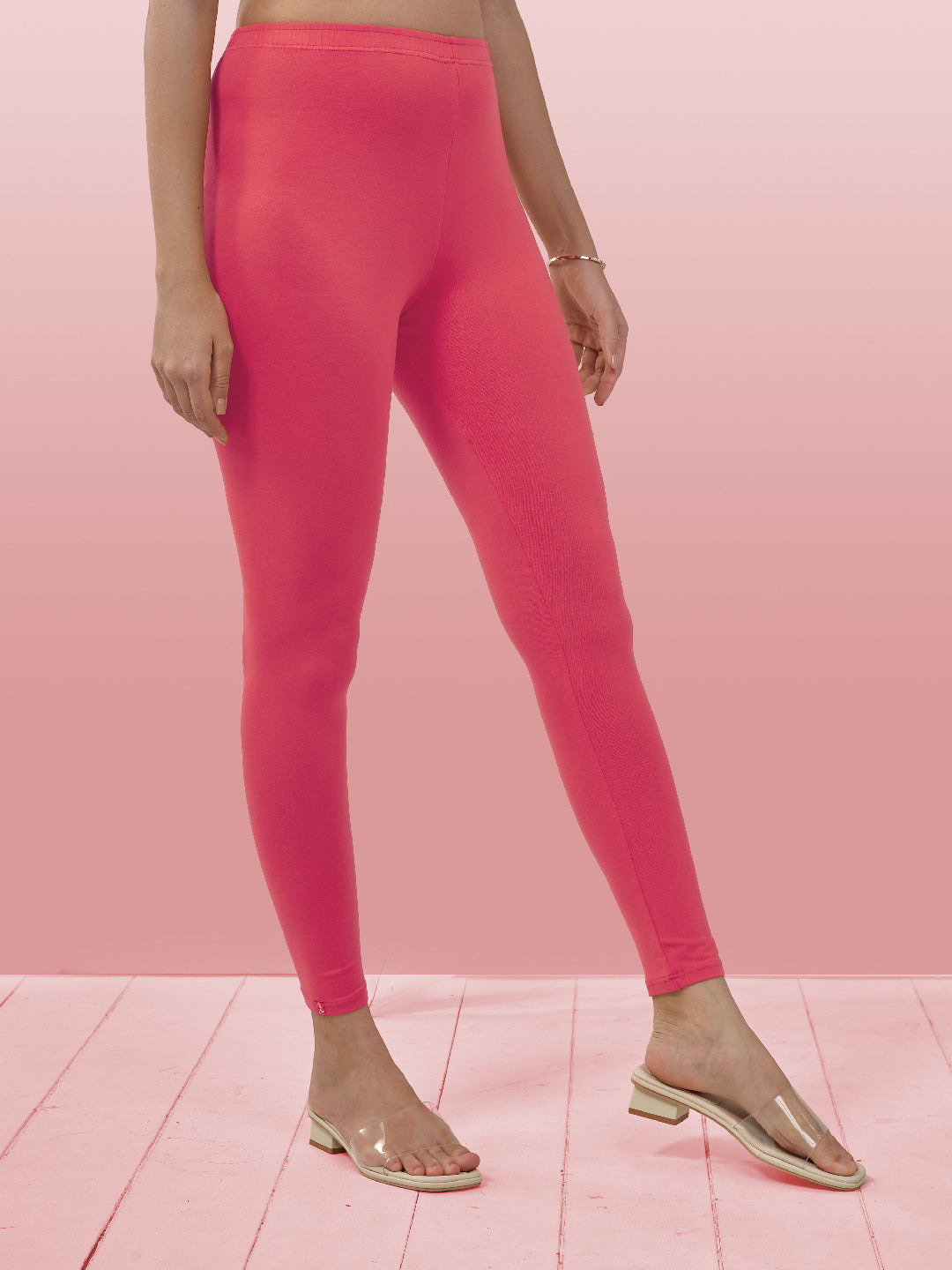 Pink Ankle Length Leggings