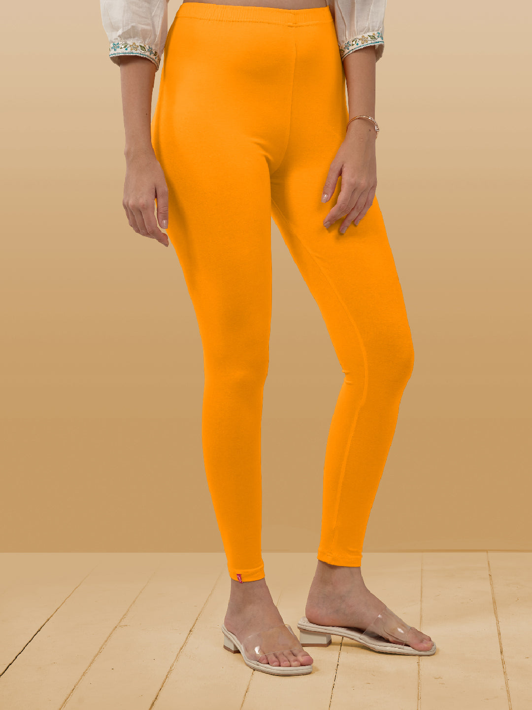 Yellow Ankle Length Leggings