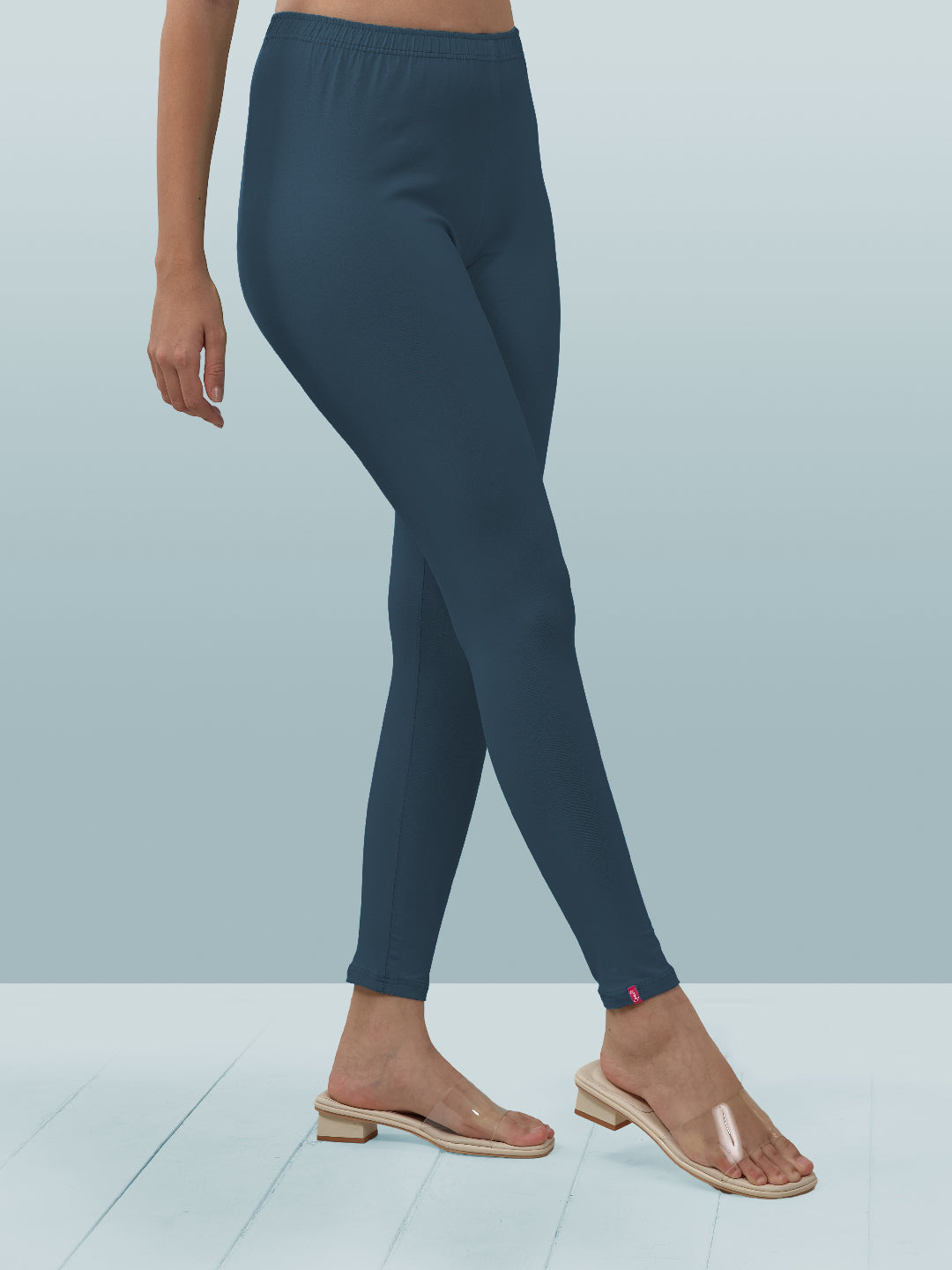 Blue Ankle Length Leggings