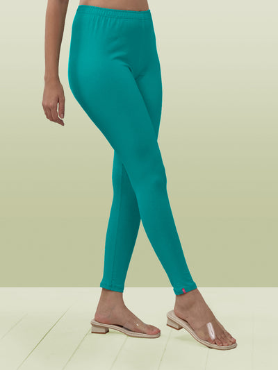 Green Ankle Length Leggings