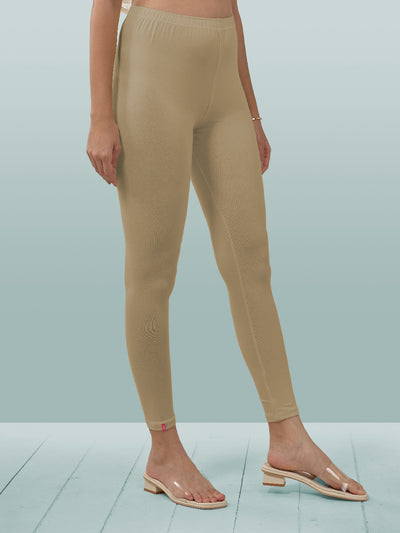 Brown Ankle Length Leggings