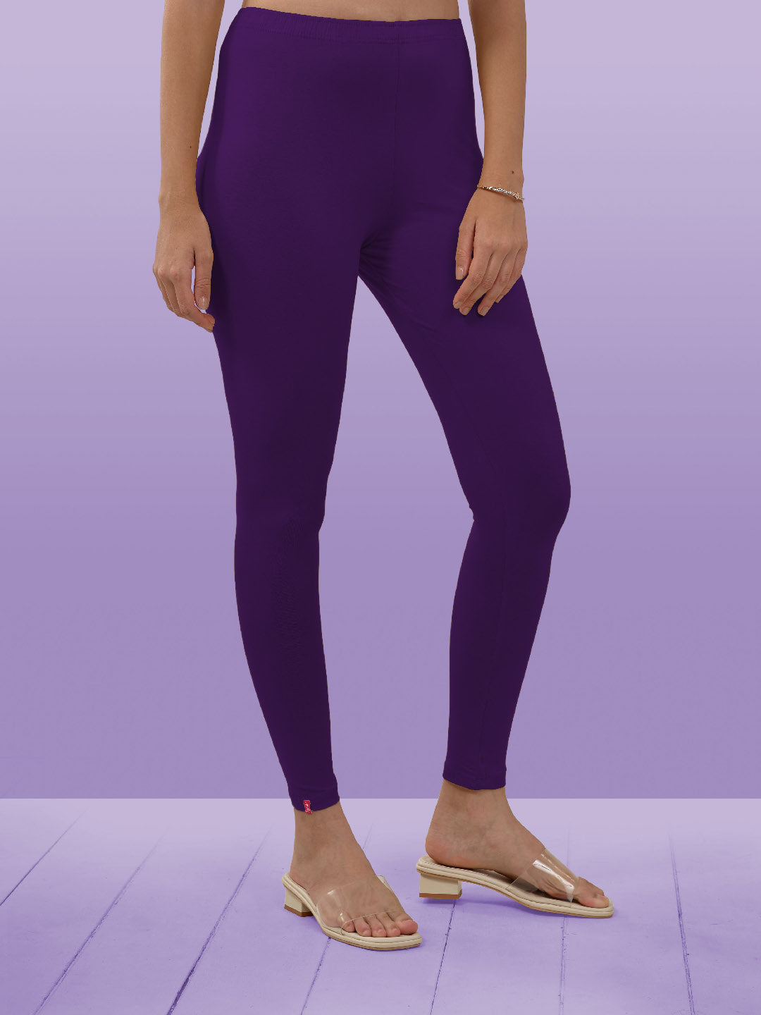 Purple Ankle Length Leggings