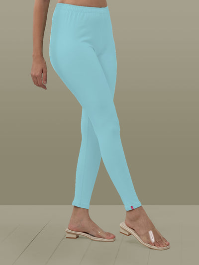 Blue Ankle Length Leggings