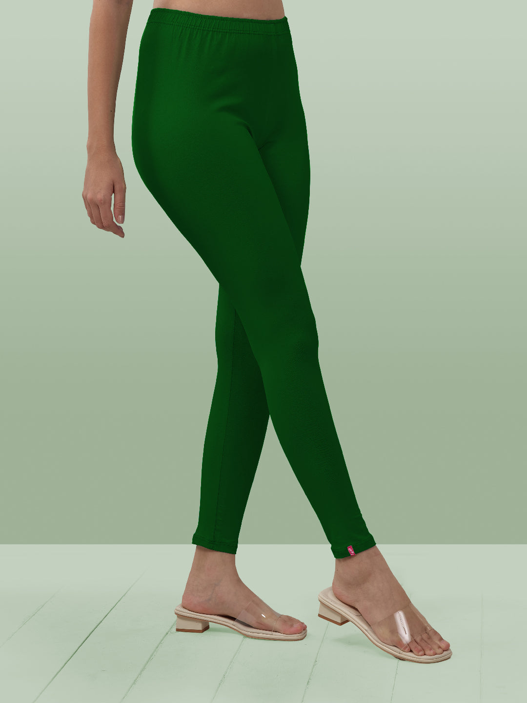 Green Ankle Length Leggings