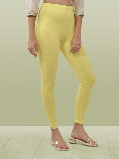 Yellow Ankle Length Leggings