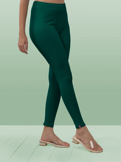 Green Ankle Length Leggings