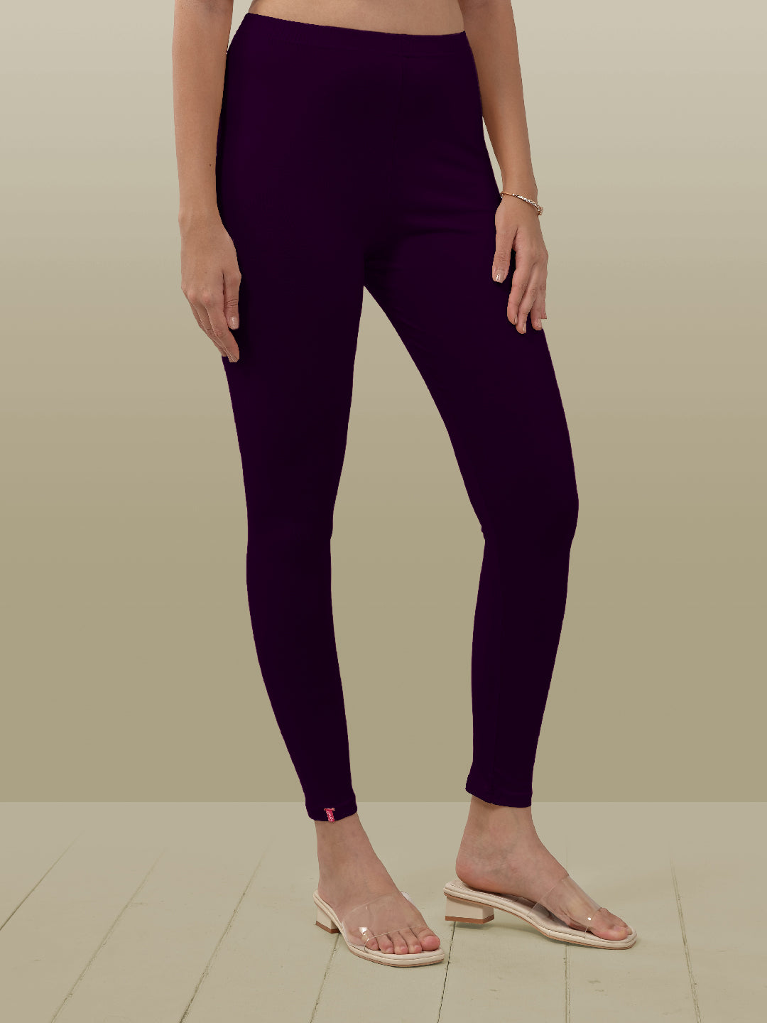 Purple Ankle Length Leggings