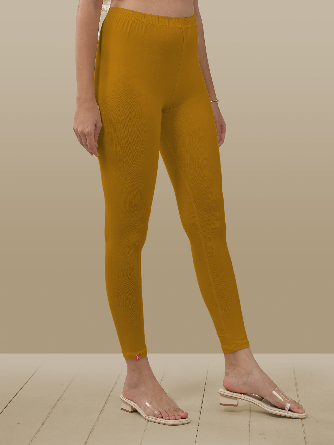 Yellow Ankle Length Leggings