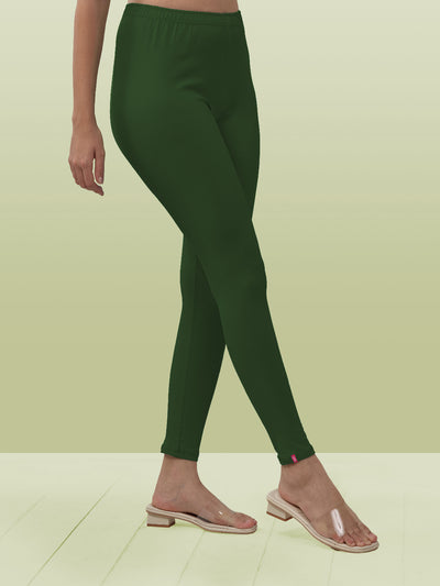 Green Ankle Length Leggings