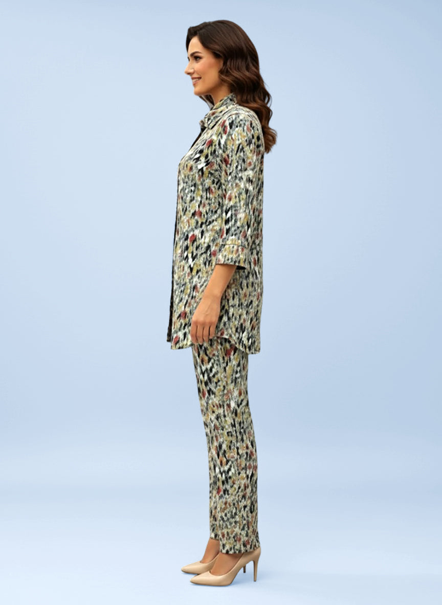 Lyra Women's Printed Premium Rayon B4 Co-ord Set