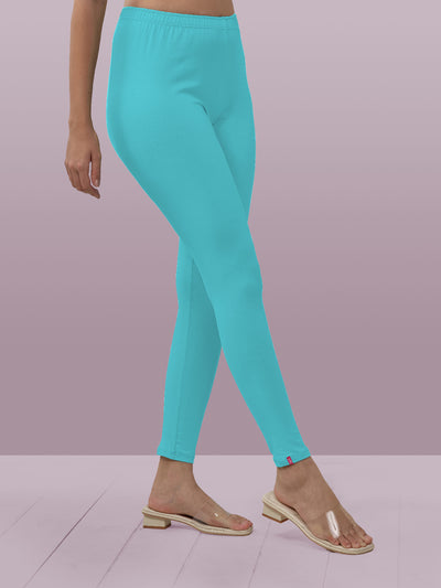 Blue Ankle Length Leggings