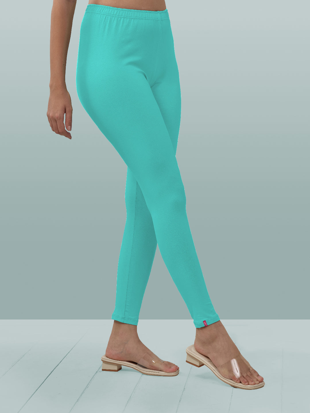 Green Ankle Length Leggings