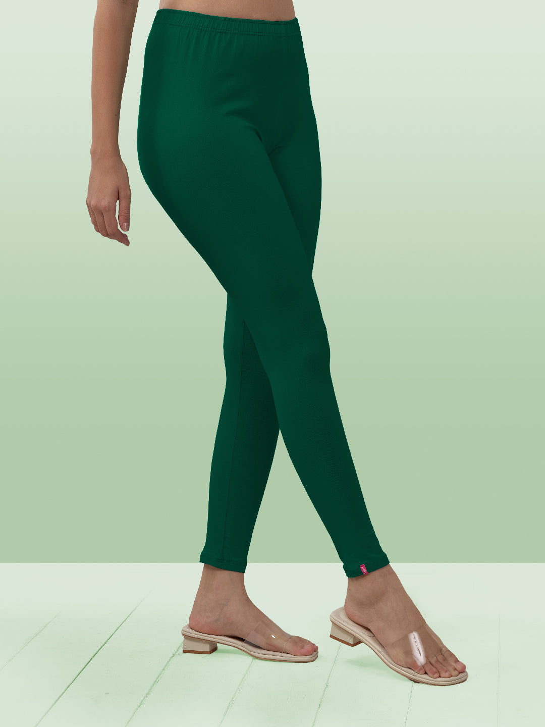 Green Ankle Length Leggings