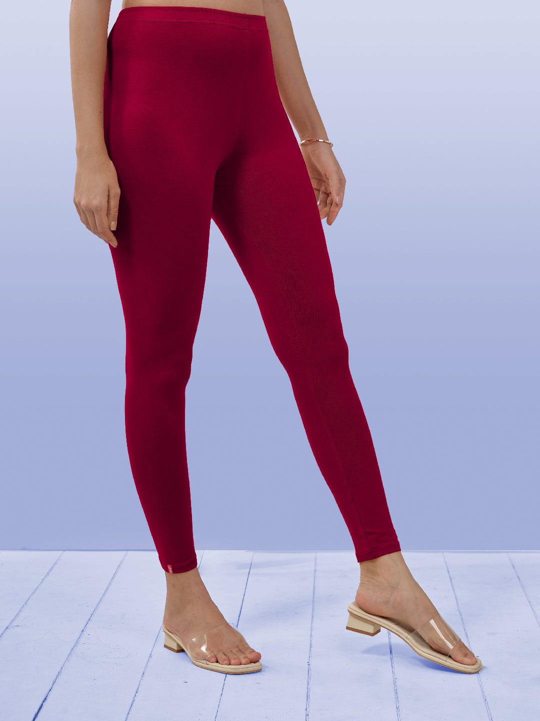 Dark Pink Ankle Length Leggings