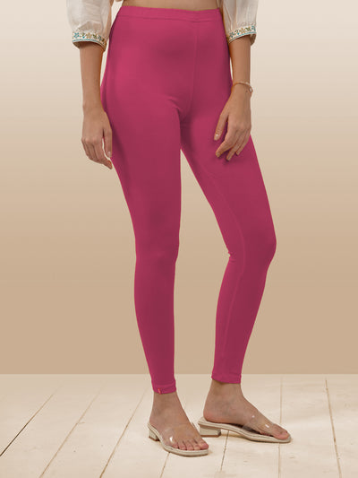 Pink Ankle Length Leggings