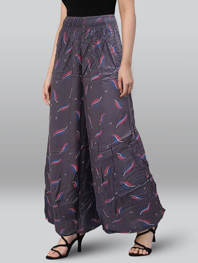 Grey Printed Palazzo