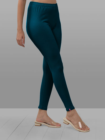 Blue Ankle Length Leggings