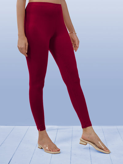 Dark Pink Ankle Length Leggings