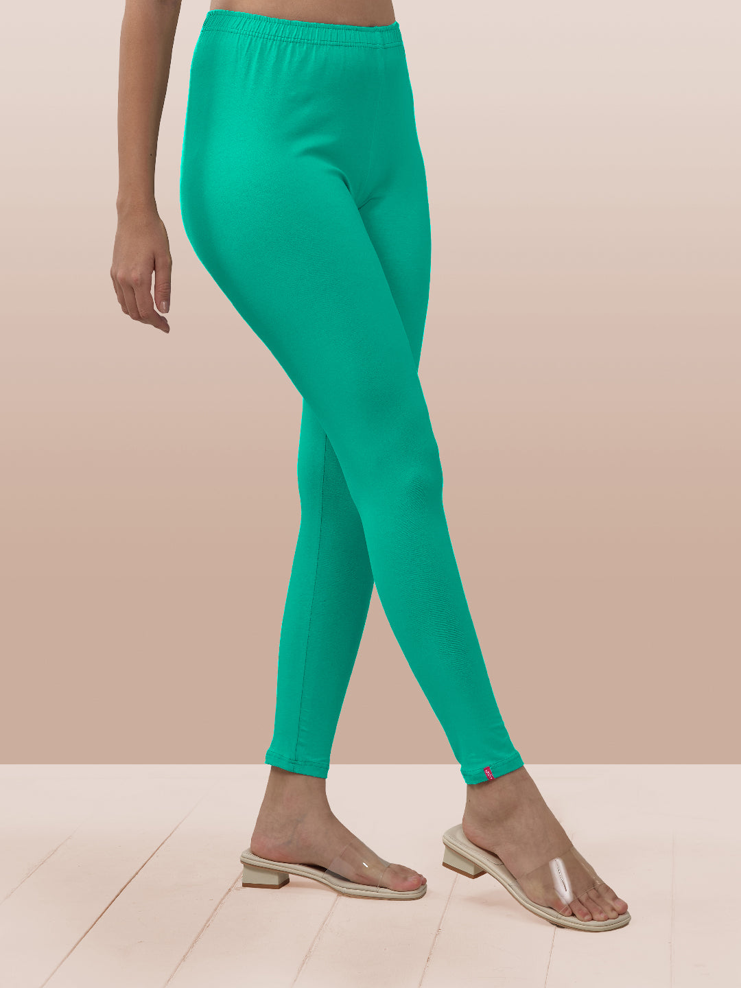 Green Ankle Length Leggings