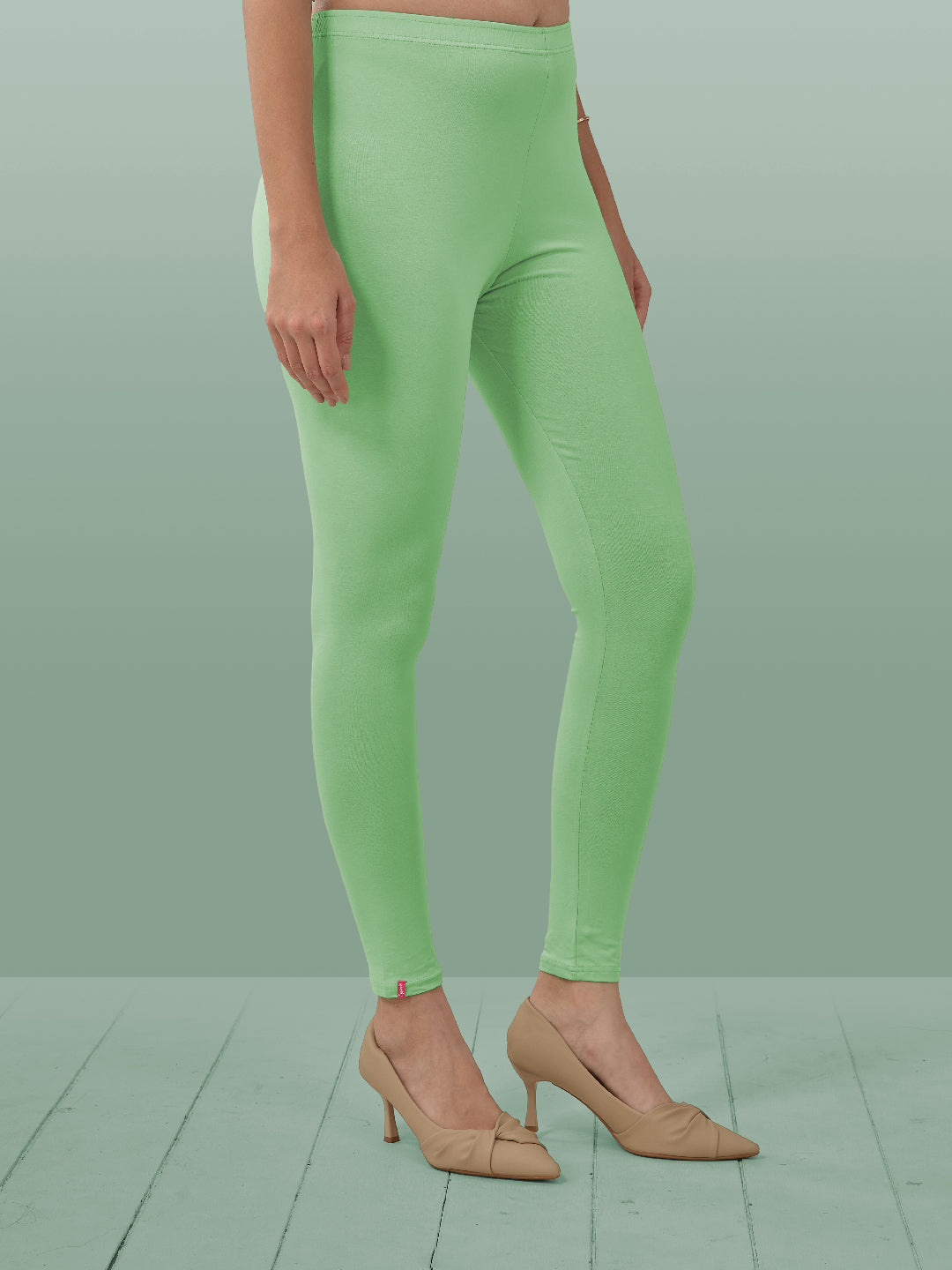 Green Ankle Length Leggings