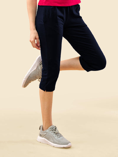 Navy 3/4 Capri Track Pant #302