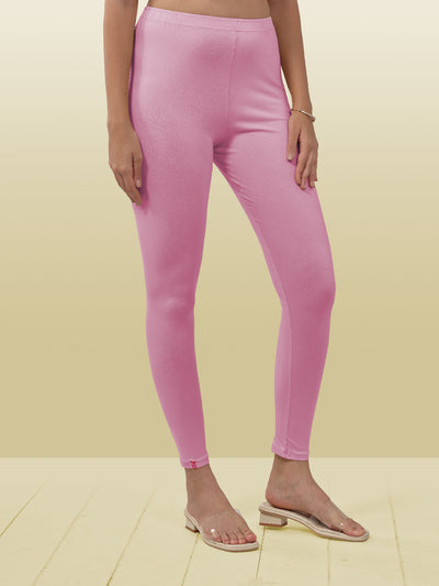 Pink Ankle Length Leggings