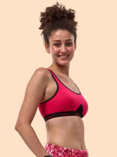 Pink Non-Padded Sports Bra #531