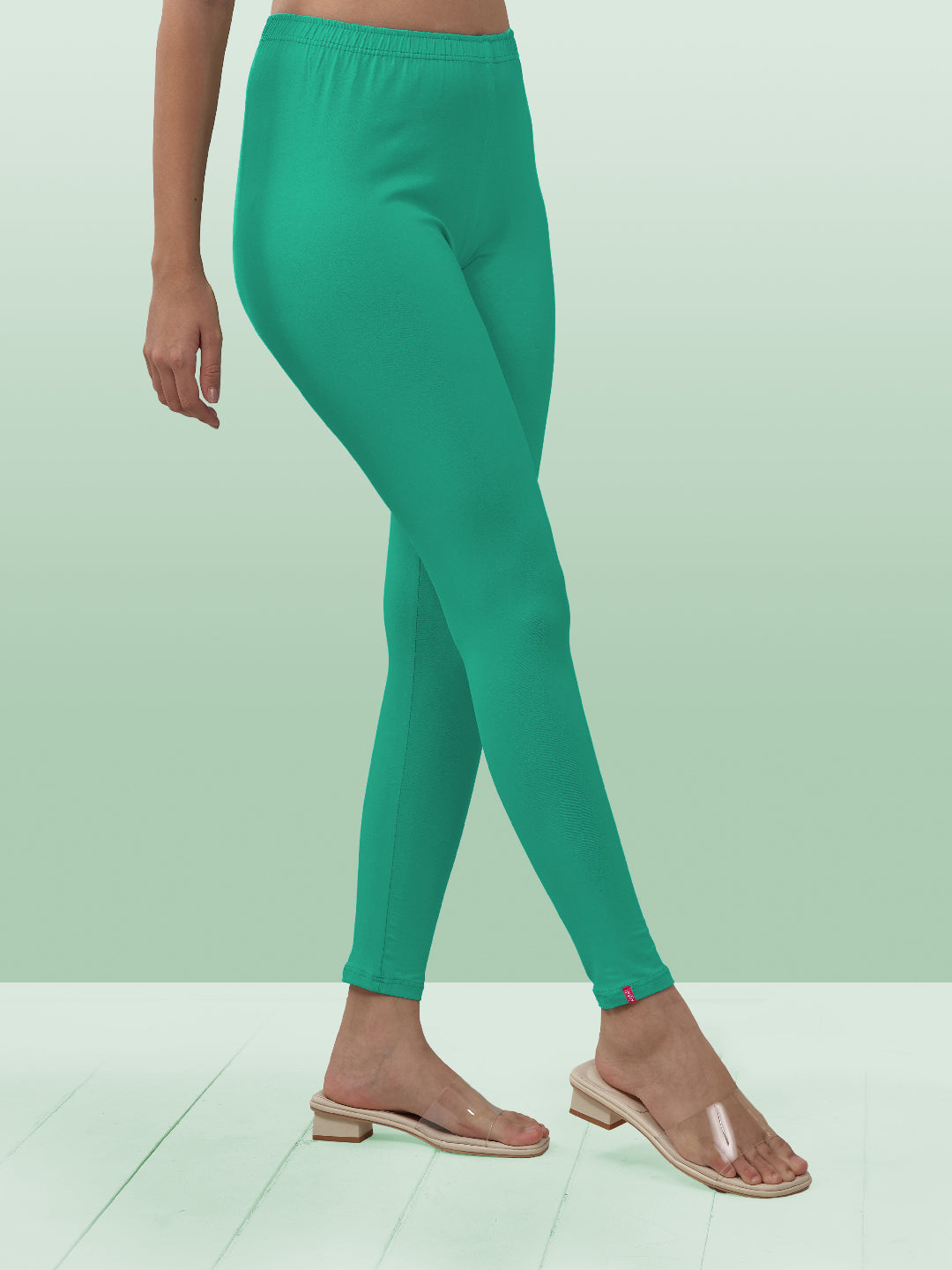 Green Ankle Length Leggings