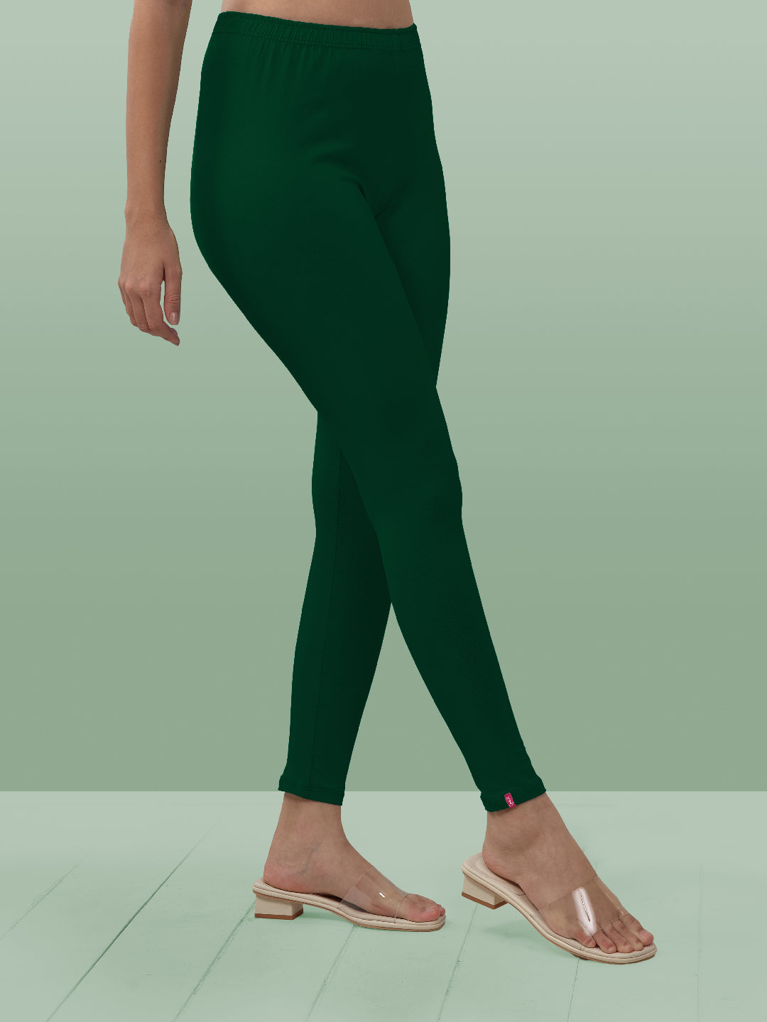 Green Ankle Length Leggings