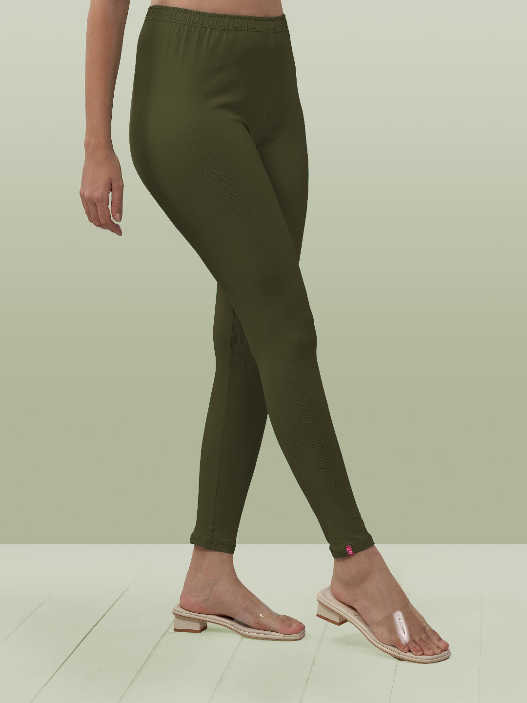 Olive Ankle Length Leggings