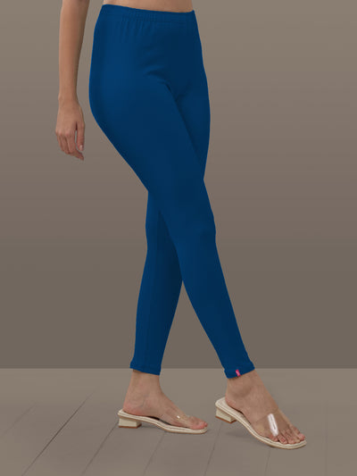 Blue Ankle Length Leggings