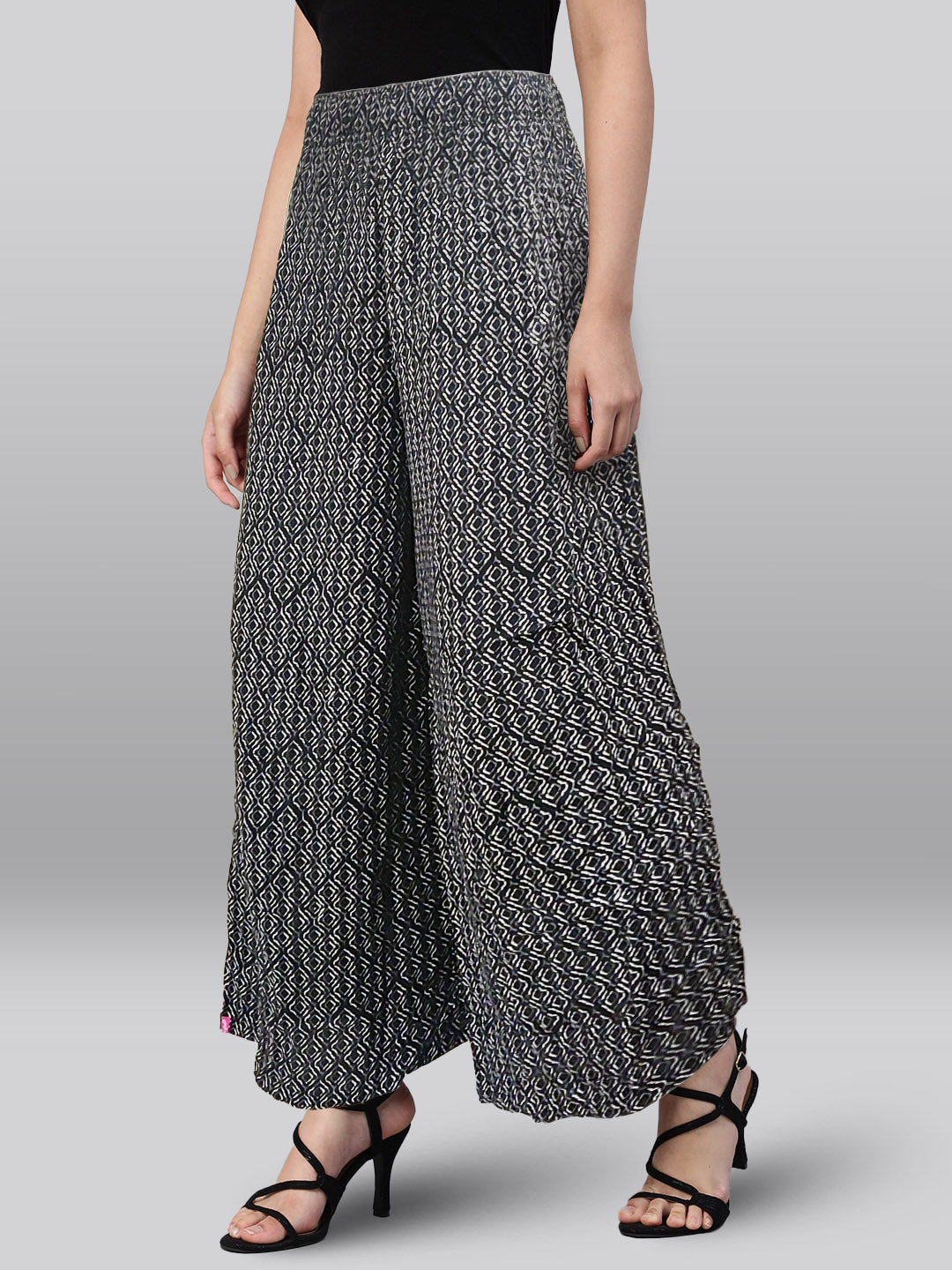 Black Printed Palazzo