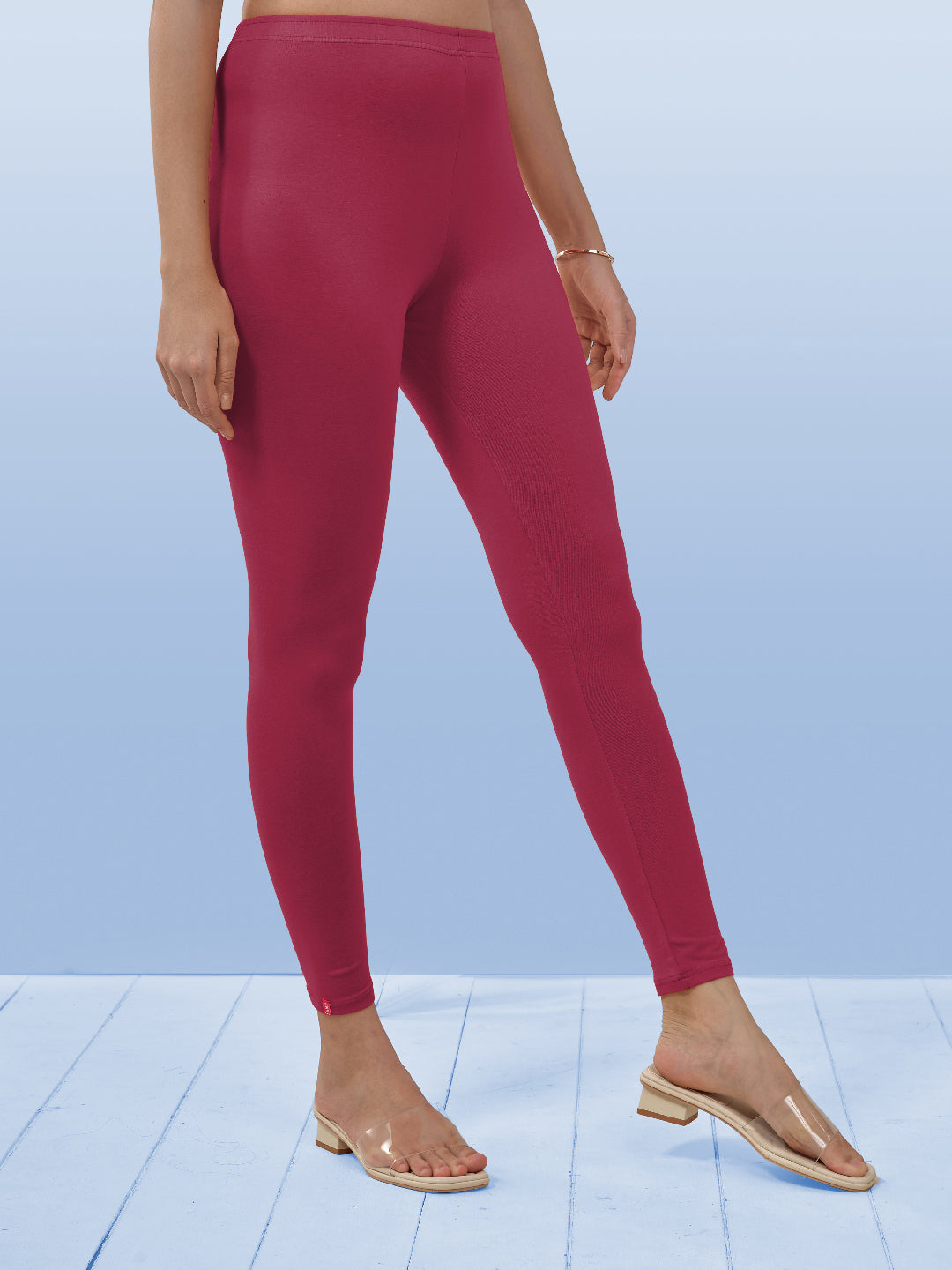 Pink Ankle Length Leggings