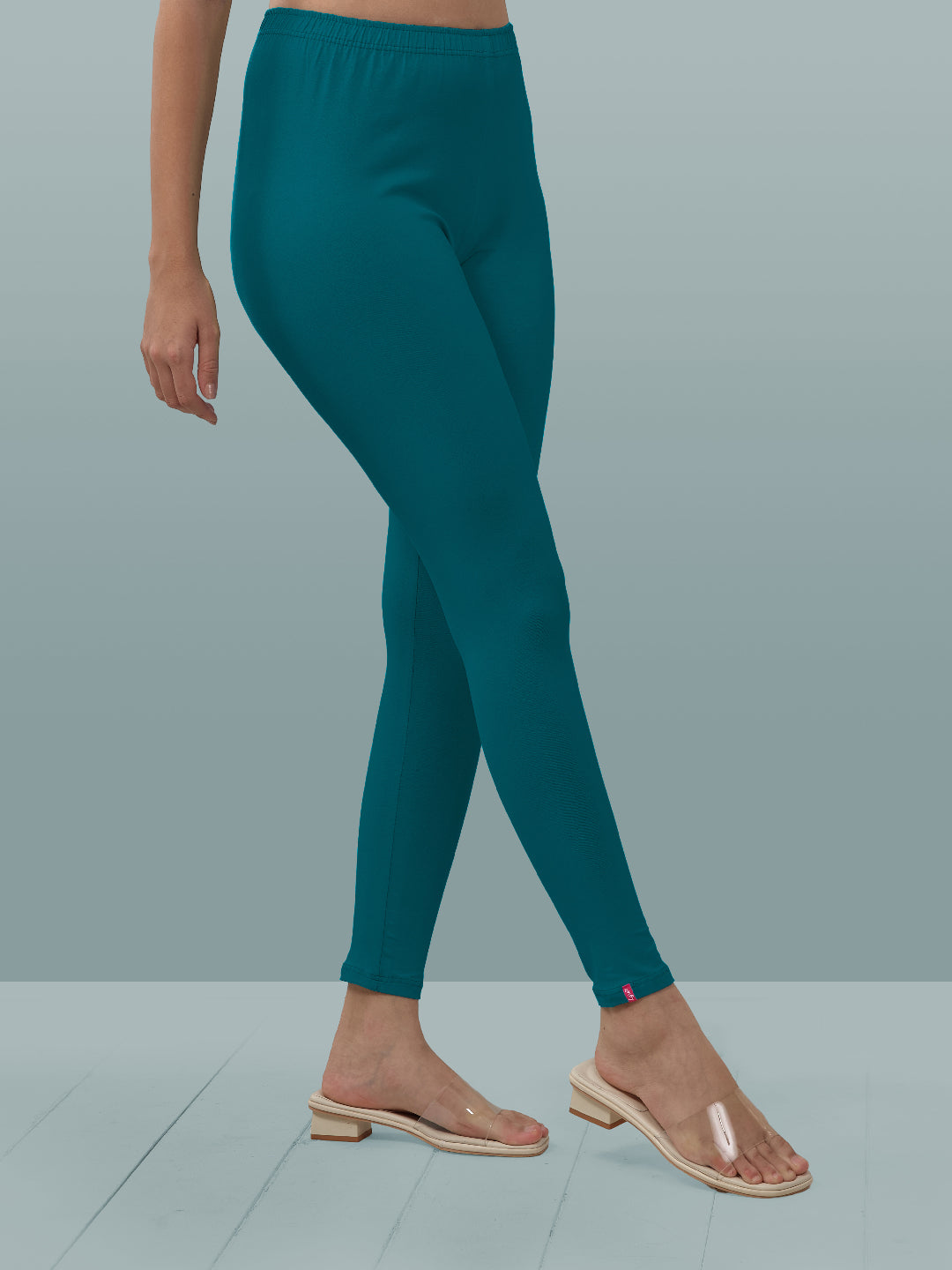 Blue Green Ankle Length Leggings