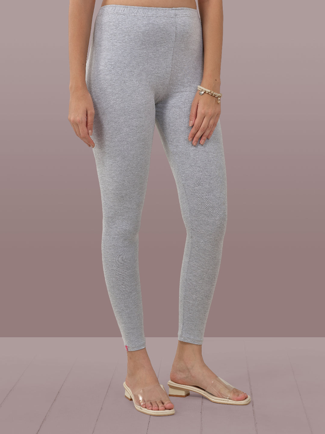 Grey Ankle Length Leggings